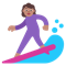 Woman Surfing- Medium Skin Tone emoji on Microsoft